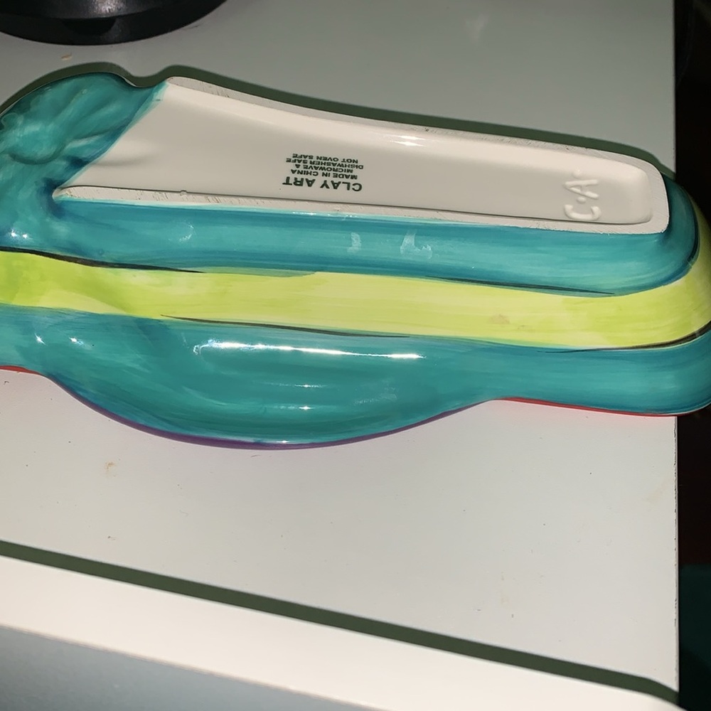 Clay art flip flop serving dish - Picture 7 of 8